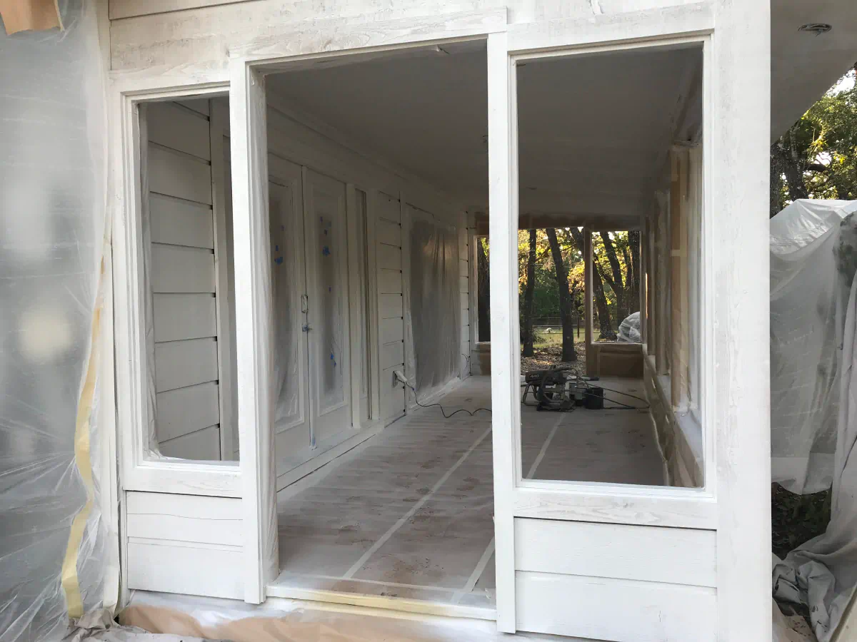 The new porch taking shape