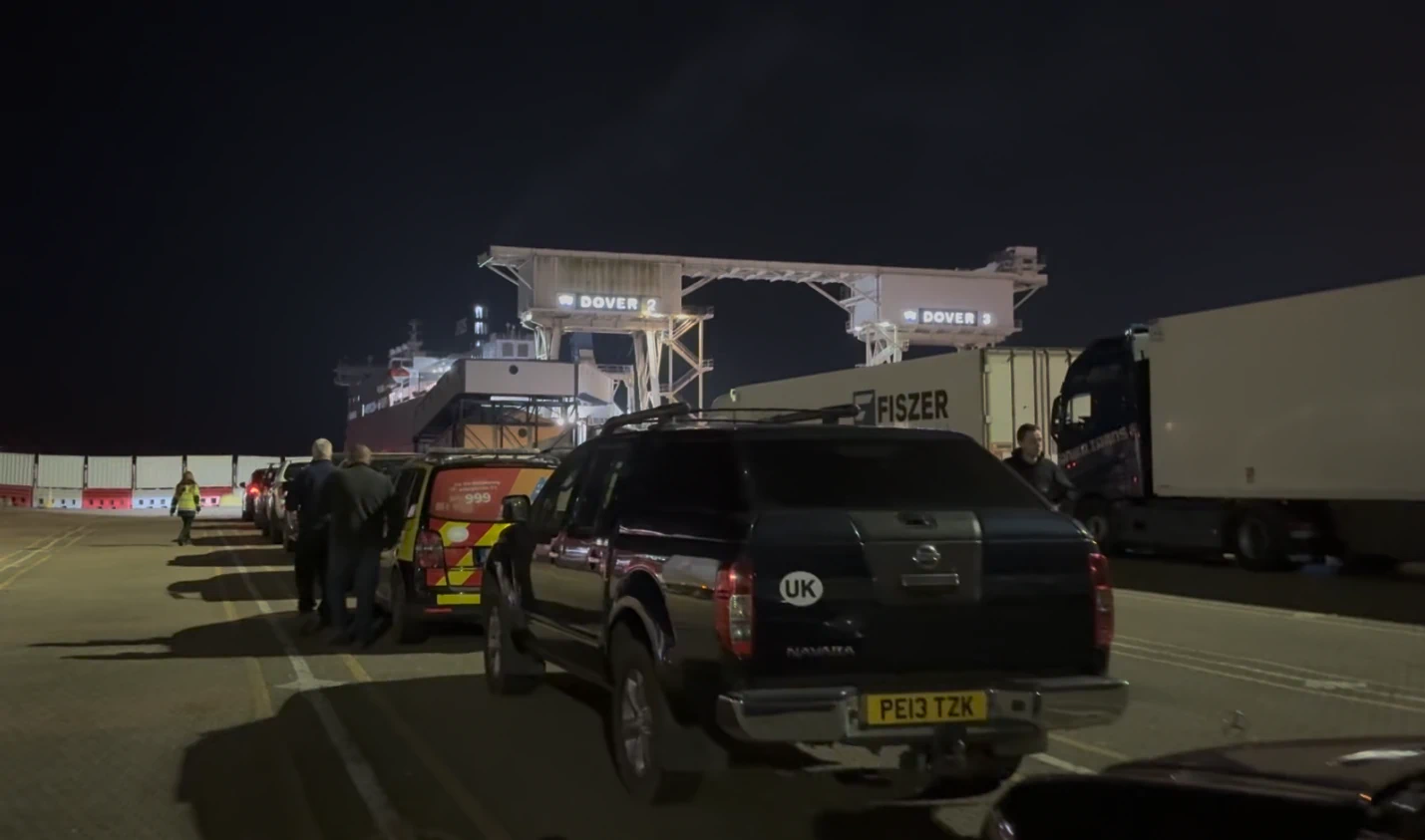 Waiting for the ferry at Dover.